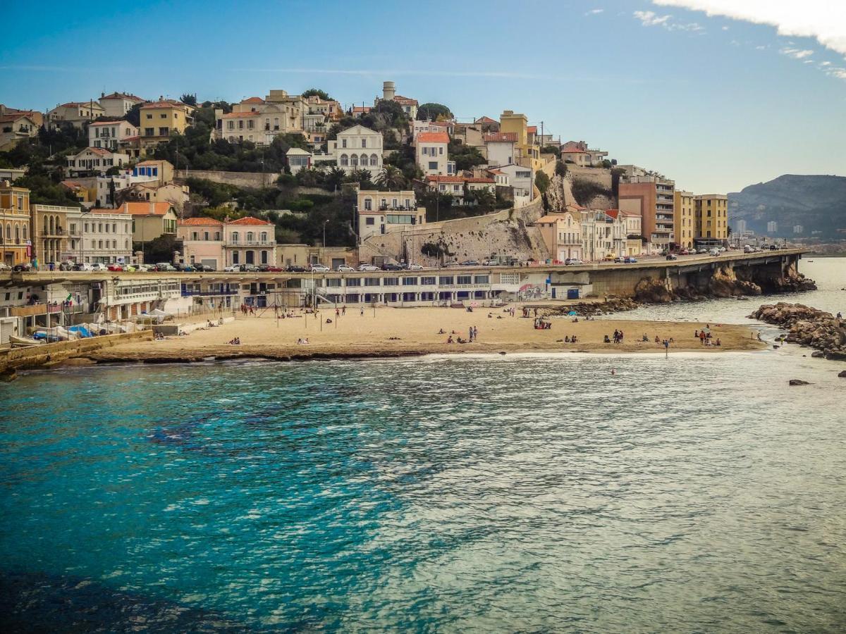 T2 Equipe Au Calme + Terrasse A 1 Km De La Mer Marseille Kültér fotó